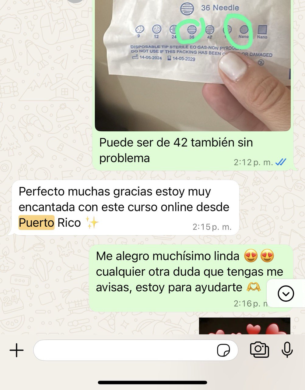 Captura de testimonio real 1